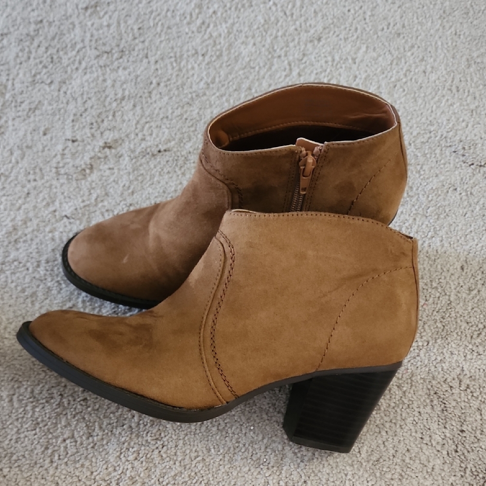 Market & Spruce Tan Suede Ankle Boot